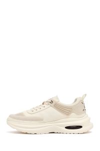 کتونی مردانه بژ بندی زیره ضخیم پارچه‌ای دری مد