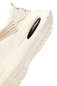 کتونی مردانه بژ بندی زیره ضخیم پارچه‌ای دری مد