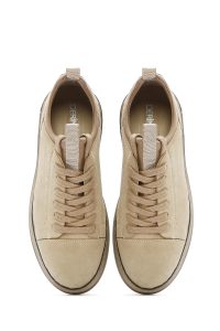 کتونی مردانه جیر بژ بنددار دری مد