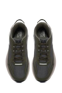 کتونی مردانه سبز بندی با زیره ضخیم دری مد