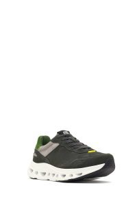 کتونی مردانه سبز تیره بندی با زیره ضخیم دری مد