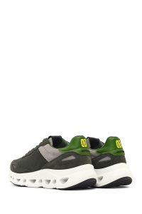 کتونی مردانه سبز تیره بندی با زیره ضخیم دری مد