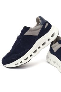 کتونی مردانه سرمه‌ای بندی با زیره ضخیم دری مد