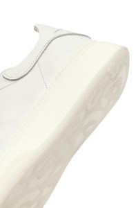 کتونی مردانه سفید بندی زیره ضخیم چرمی دری مد