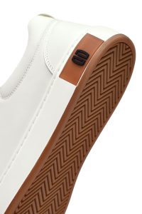 کتونی مردانه سفید بندی چرمی دری مد