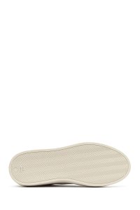 کتونی مردانه سفید بندی چرمی دری مد