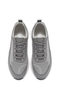 کتونی مردانه طوسی بنددار زیره ضخیم دری مد