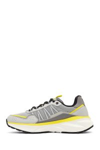 کتونی مردانه طوسی بندی با زیره ضخیم دری مد