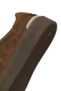 کتونی مردانه قهوه‌ای بندی چرمی دری مد