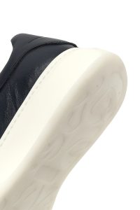 کتونی مردانه لاجوردی بندی زیره ضخیم چرمی دری مد