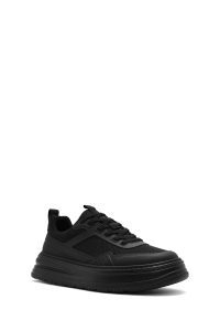 کتونی مردانه مشکی بنددار زیره ضخیم دری مد