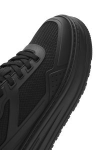 کتونی مردانه مشکی بنددار زیره ضخیم دری مد