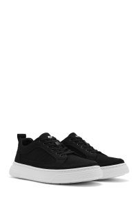 کتونی مردانه مشکی بنددار زیره ضخیم دری مد