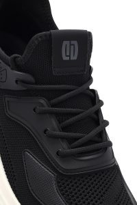 کتونی مردانه مشکی بنددار زیره ضخیم دری مد