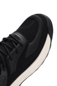 کتونی مردانه مشکی بنددار زیره ضخیم دری مد