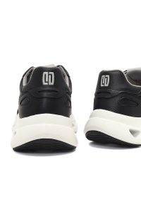 کتونی مردانه مشکی بندی با زیره ضخیم دری مد