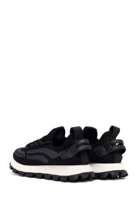 کتونی مردانه مشکی بندی زیره ضخیم پارچه‌ای Derimod Zero