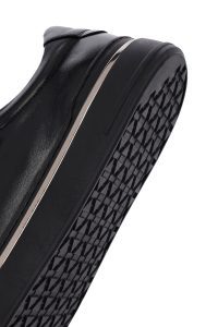 کتونی مردانه مشکی بندی چرمی دری مد