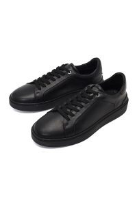 کتونی مردانه مشکی بندی چرمی دری مد