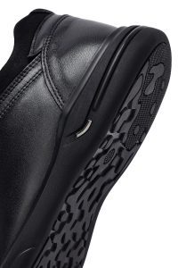 کتونی مردانه مشکی بندی چرمی کژوال دری مد