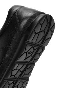 کتونی مردانه مشکی بندی چرمی کژوال دری مد