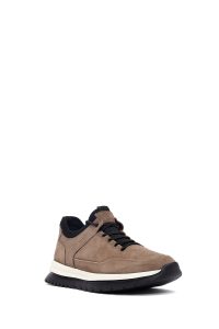 کتونی مردانه نبوک چرمی ویزون بندی کژوال دری مد