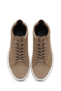 کتونی مردانه نوبوک بژ بنددار دری مد