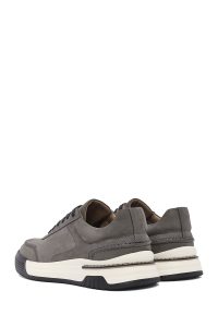 کتونی مردانه نوبوک خاکی بنددار زیره ضخیم دری مد