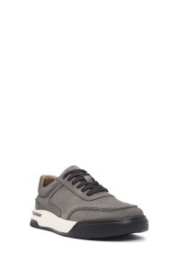 کتونی مردانه نوبوک خاکی بنددار زیره ضخیم دری مد