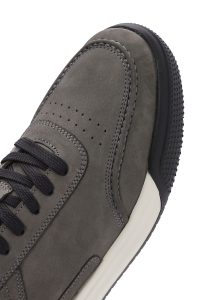 کتونی مردانه نوبوک خاکی بنددار زیره ضخیم دری مد