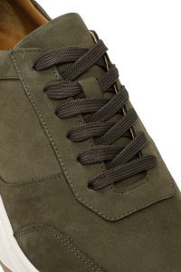 کتونی مردانه نوبوک زیتونی بنددار دری مد