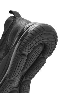 کتونی مردانه نوبوک چرمی مشکی بندی دری مد