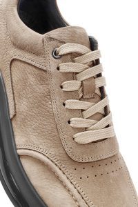 کتونی مردانه نوبوک چرمی ویزون بندی زیره ضخیم دری مد