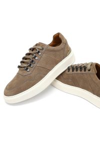 کتونی مردانه ویزون بندی زیره ضخیم نبوک چرمی دری مد