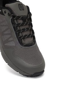 کتونی مردانه پارچه‌ای طوسی بندی دری مد