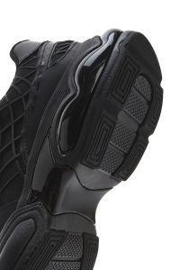 کتونی مردانه پارچه‌ای مشکی بنددار زیره ضخیم دری مد