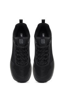 کتونی مردانه پارچه‌ای مشکی بندی دری مد