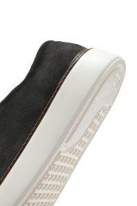 کتونی مردانه چرم جیر سبز بنددار زیره ضخیم دری مد