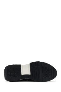 کتونی مردانه چرم جیر مشکی بنددار زیره ضخیم دری مد