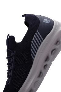 کتونی مردانه چرم سرمه‌ای بنددار زیره ضخیم Derimod Zero