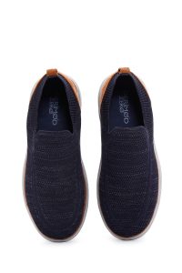 کتونی مردانه چرم سرمه‌ای زیره ضخیم Derimod Zero