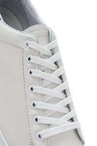 کتونی مردانه چرم سفید بنددار دری مد