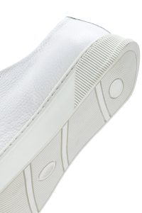 کتونی مردانه چرم سفید بنددار دری مد