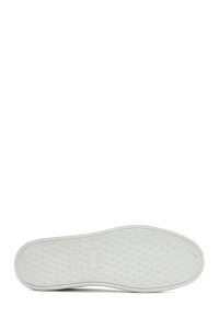 کتونی مردانه چرم سفید بنددار دری مد