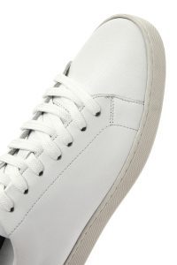 کتونی مردانه چرم سفید بنددار دری مد