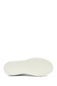 کتونی مردانه چرم سفید بنددار دری مد