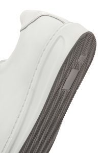 کتونی مردانه چرم سفید بنددار دری مد