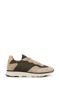 کتونی مردانه چرم شتری بنددار دری مد