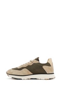 کتونی مردانه چرم شتری بنددار دری مد