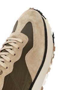 کتونی مردانه چرم شتری بنددار دری مد